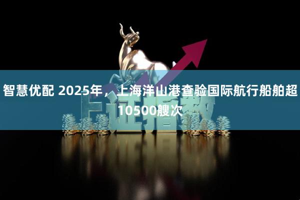 智慧优配 2025年，上海洋山港查验国际航行船舶超10500艘次